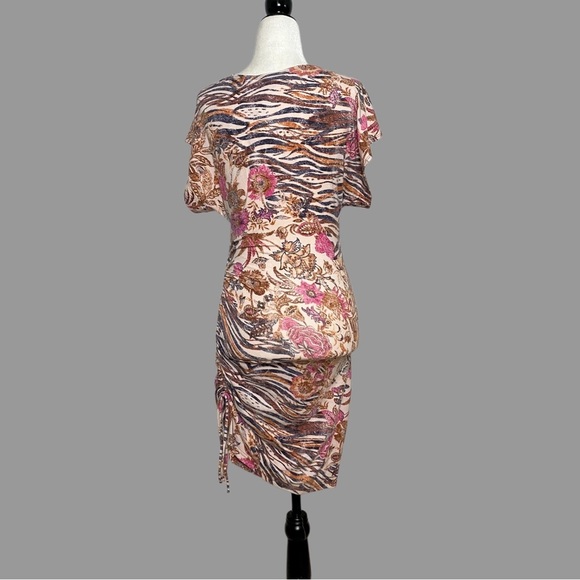 ❤️ XXS ❤️ NWT Anthro Ruched Stretch Printed Ruched Casual Floral​ - Picture 2 of 10